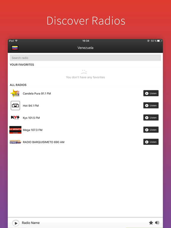 Radio Venezuela - Radios VEN FREE iPad screenshot 1 - Music app