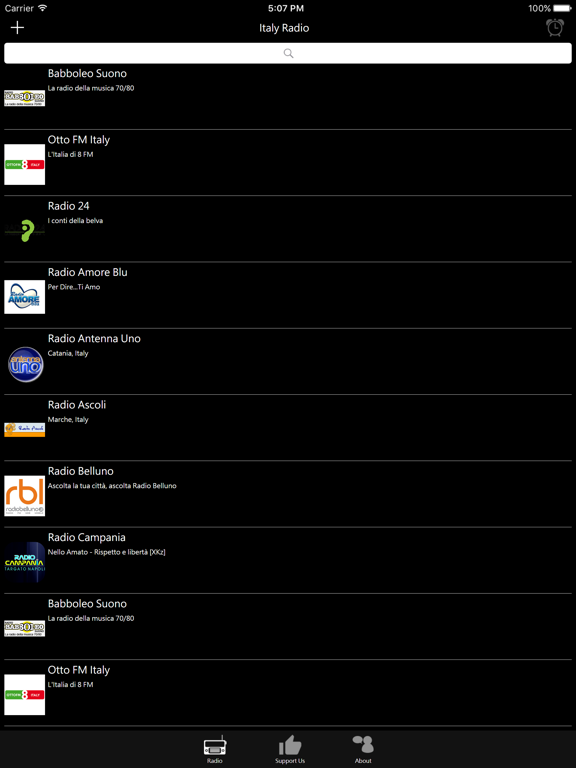 Italian Radio - IT Radio iPad screenshot 1 - Entertainment app