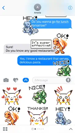 Pokémon Pixel Art, Part 1: English Sticker Pack iPhone image 1