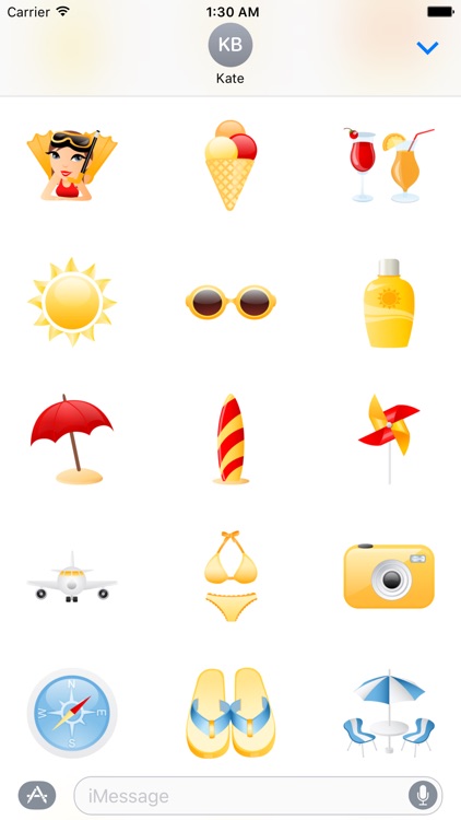Beach and Vacation Stickers Pack for iMessage