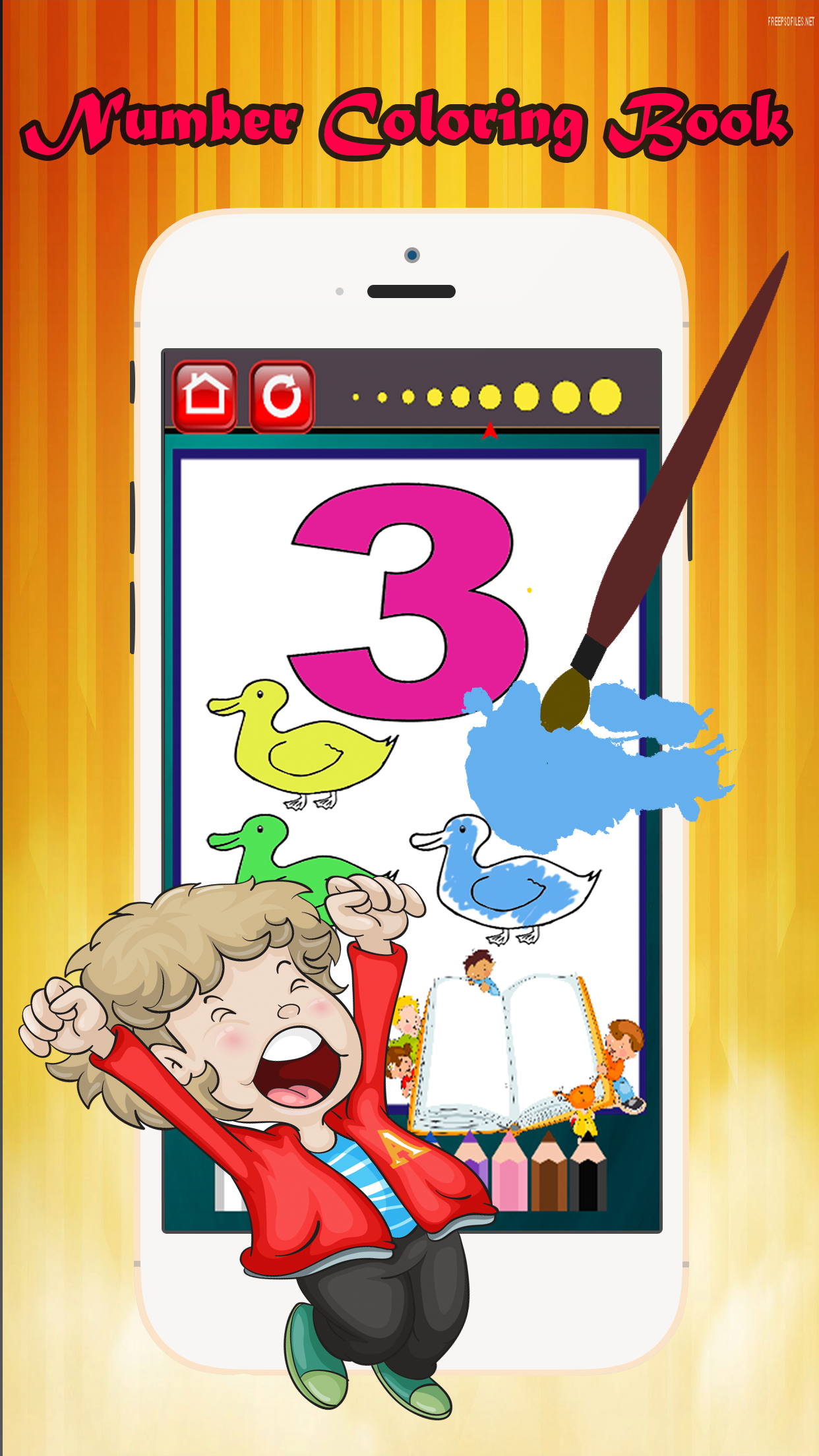 Coloring Book: 123 Write Learn English Number Page screenshot 2