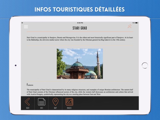 Screenshot #6 pour Sarajevo Guide de Voyage avec Cartes Offline