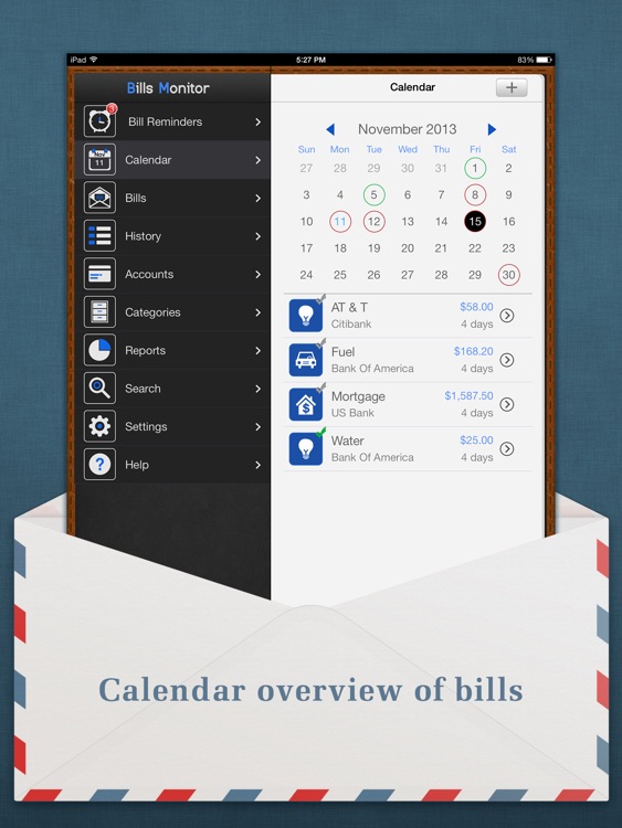 Bills Monitor for iPad