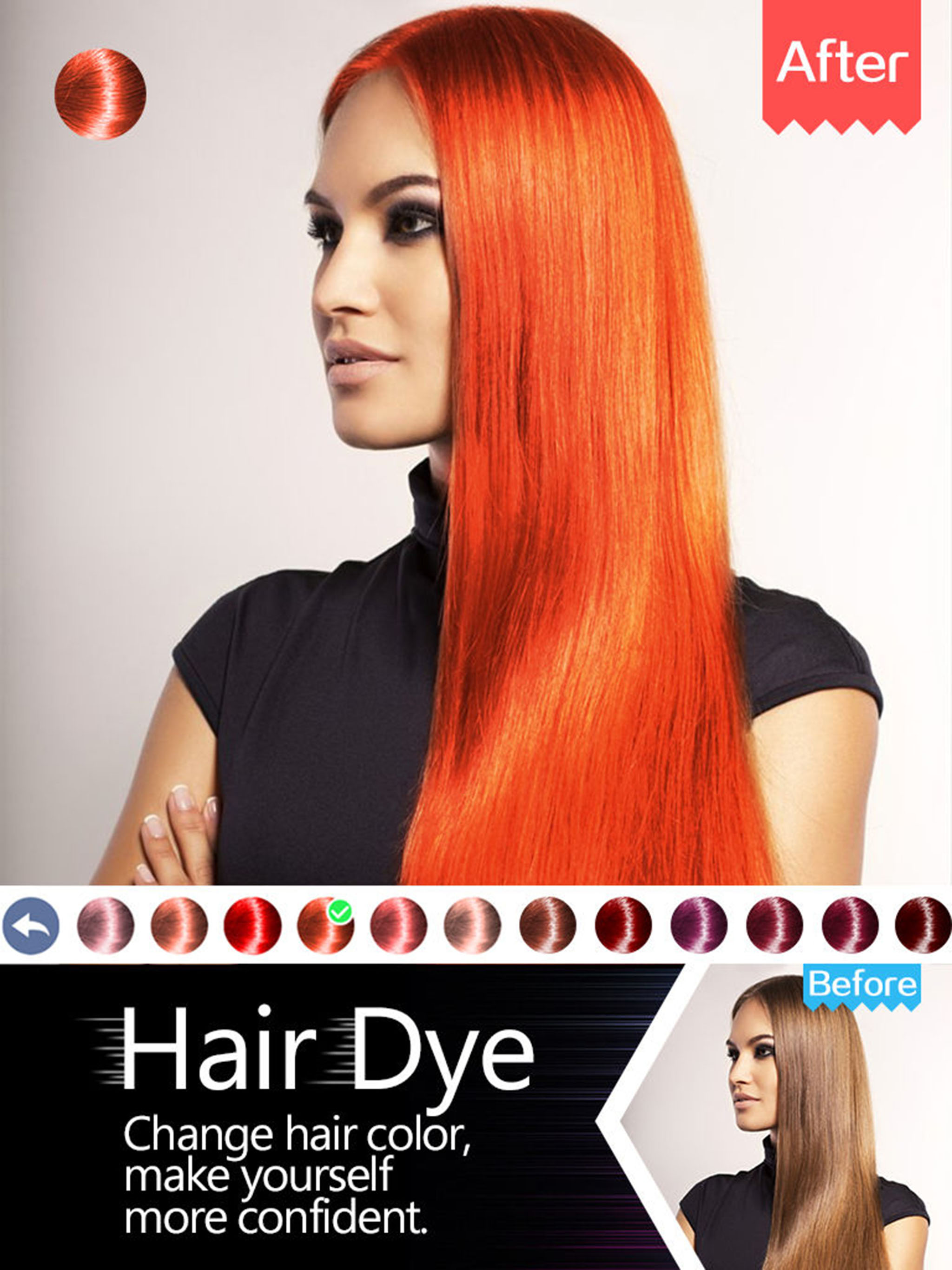 Hair Dye-Wig Color Changer,Splash Filters Effects screenshot 6