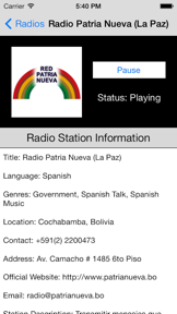 Bolivia Radio Live Player (La Paz/Quechua/Aymara) screenshot