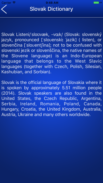 English To Slovak Dictionary Offline Screenshot