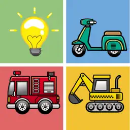 Vehicles Transportation Remember Matching Kid Game app icon