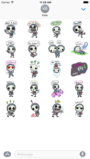 SkullGnome the Cute Grim Reaper Stickers(圖2)-速報App