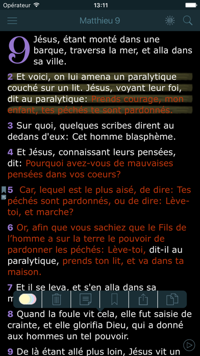 Screenshot #2 pour La Bible Offline Gratuite en Audio - Louis Segond