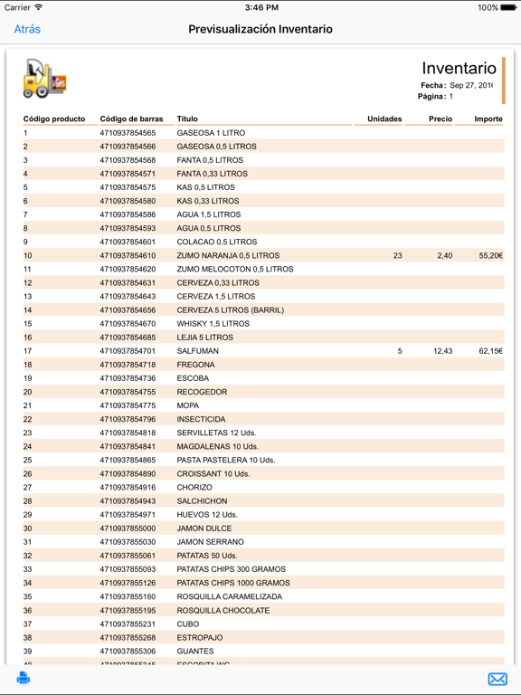 Simple Inventario iPad screenshot 4 - Business app