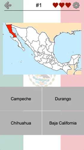 Mexican States - Quiz about Mexico screenshot 1
