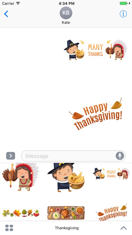 Thanksgiving Day Happy Stickers Mania