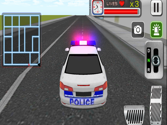 3D politie auto Drijven Simulator Spelletjes iPad app afbeelding 1