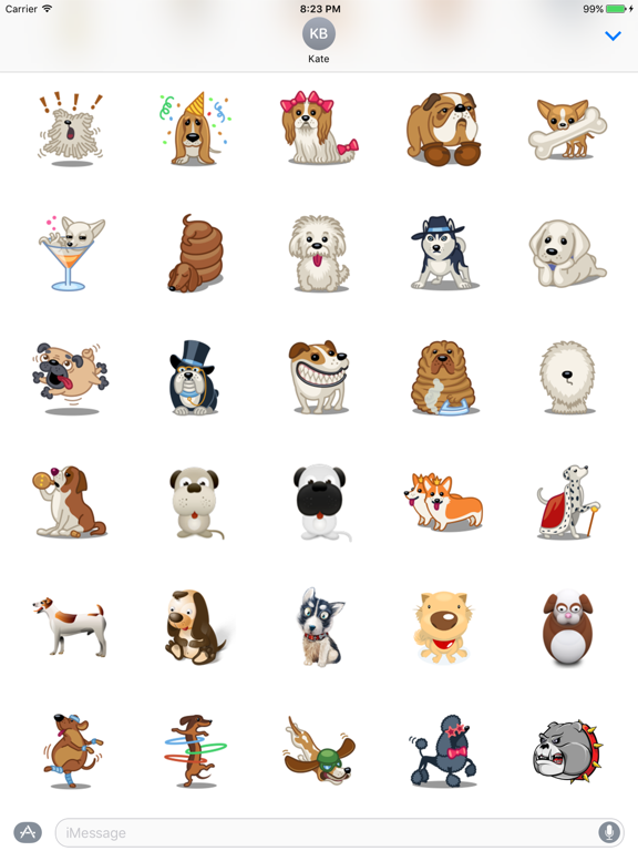 Screenshot #6 pour Dog Stickers Animated Emoji Emoticons for iMessage
