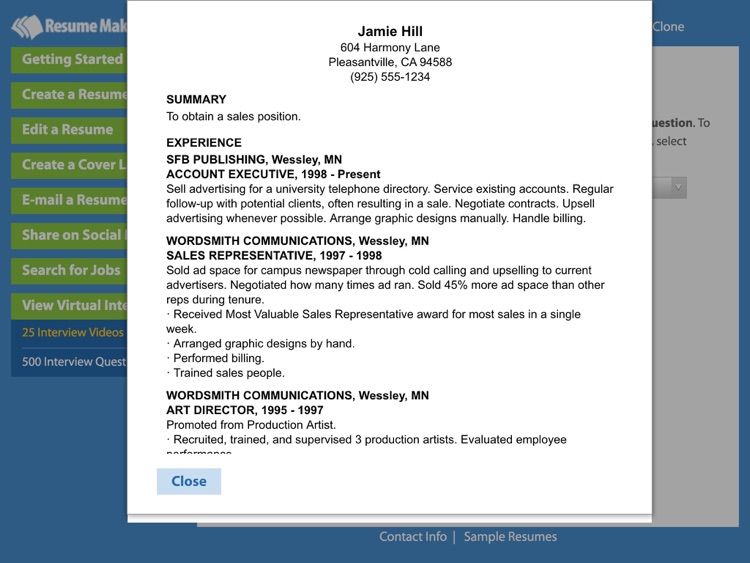 Resume Maker® Platinum screenshot-3