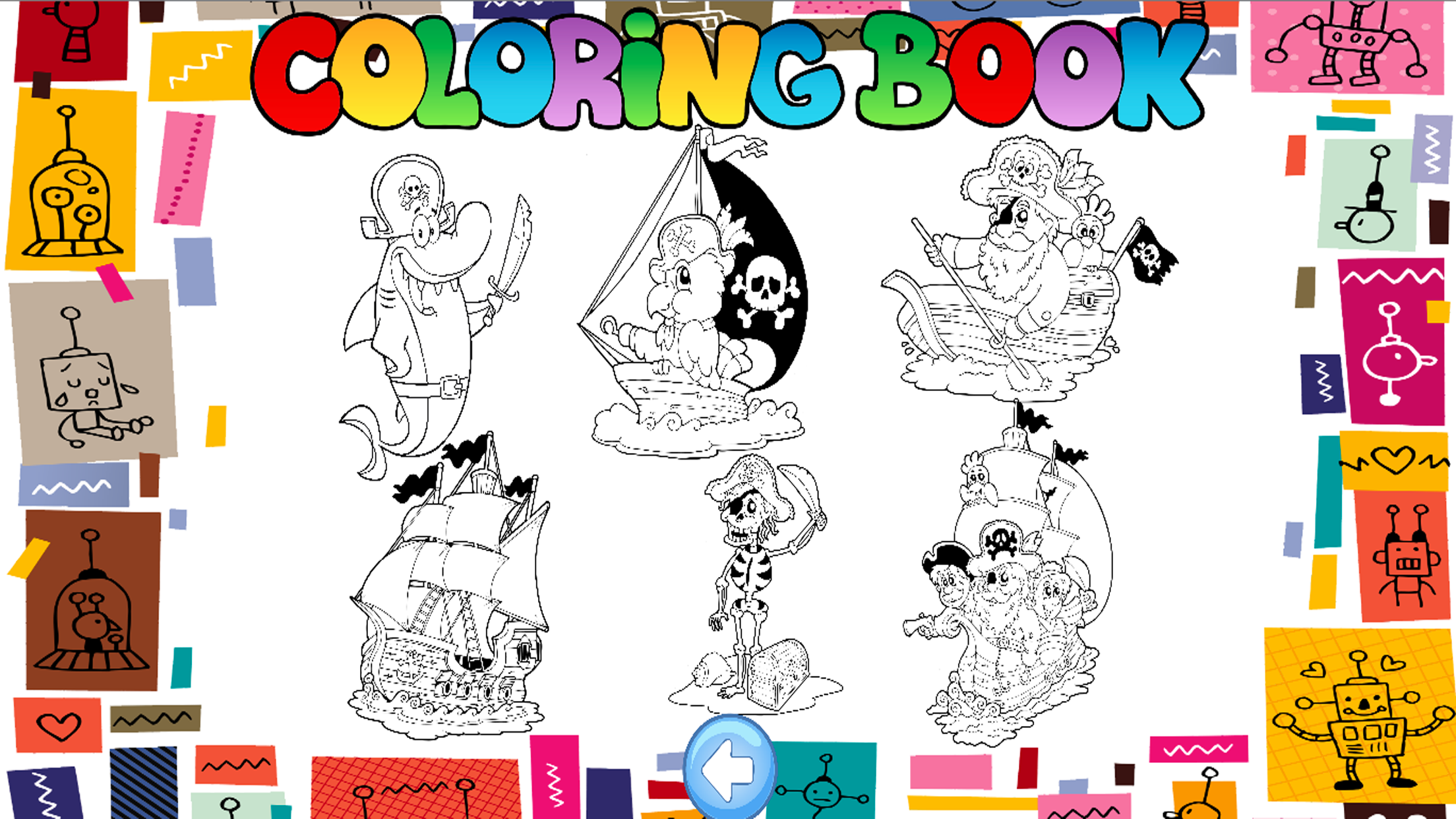 Pirate coloringbook kids free - Captain Jake ship for firstgrade screenshot 3
