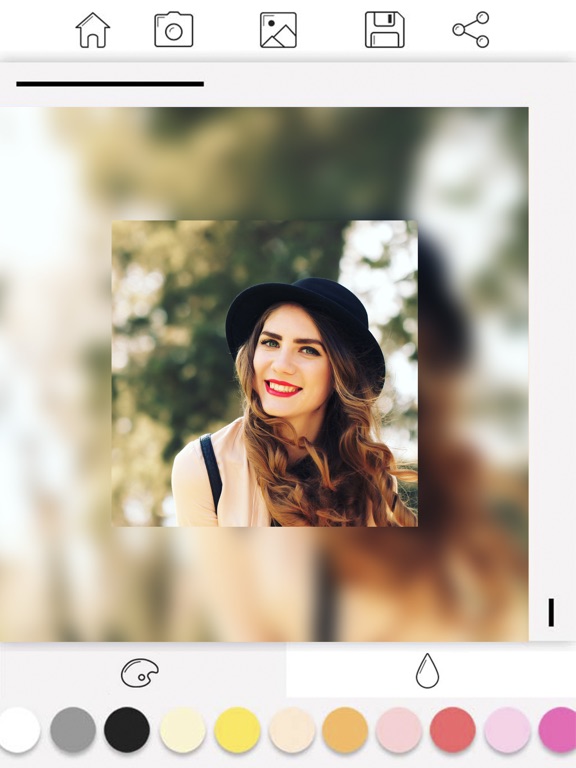Blurry white frame - Photo pic for social networks iPad screenshot