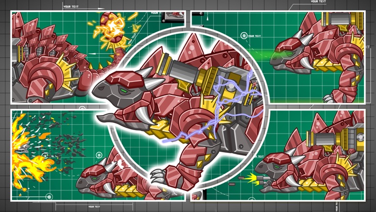 Steel Dino Toy:Mechanic Ankylosaurus-2 player game screenshot-4