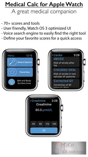 Medical Calc For Apple Watch iPhone Screenshot 1