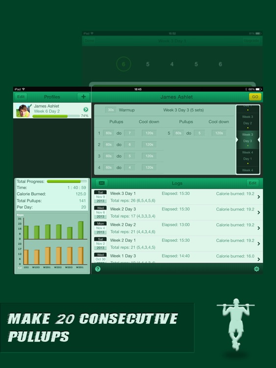 Pullups Coach for iPad - Do Twenty Pull Ups