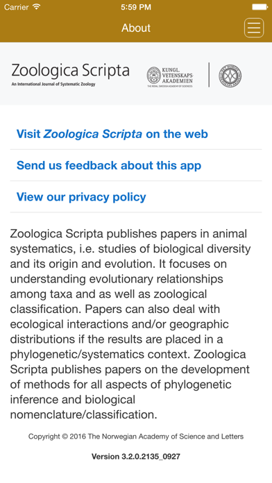 Zoologica Scripta screenshot1