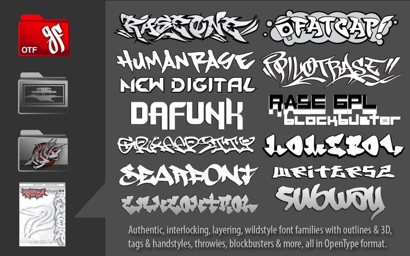 Screenshot #2 pour Graffiti Fonts 2