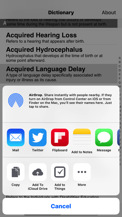 How to cancel & delete Special Education Dictionary from iphone & ipad 2