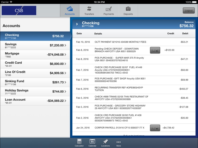 Community Shores Banking for iPad