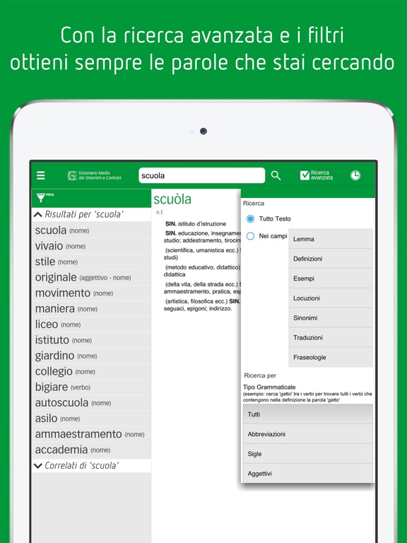 Screenshot #6 pour Dizionario Sinonimi e Contrari