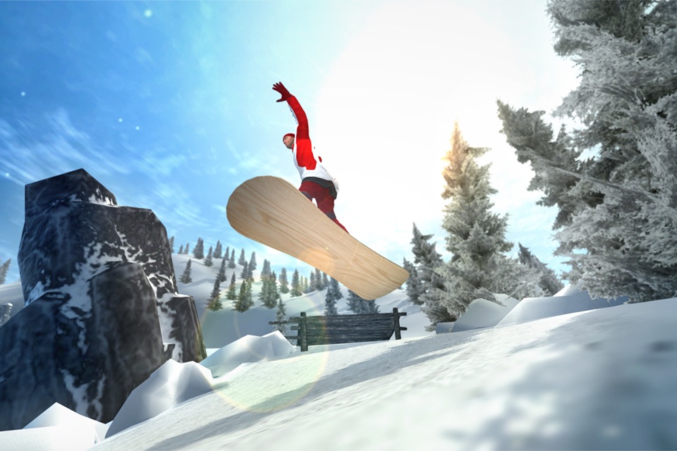 Downhill Snowboard 3D Winter Sports Free screenshot 2