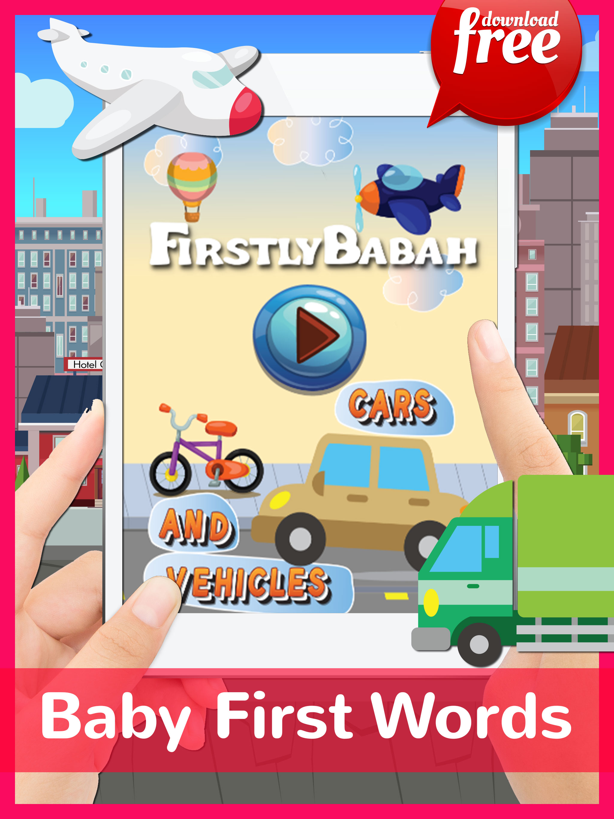 FirstlyBabah ABC Baby First Words Car And Vehicles