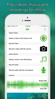 ∞ play - play a video or music to infinity iphone screenshot 1