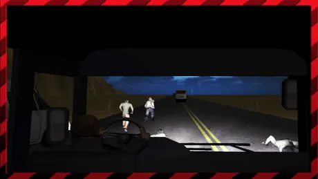 Bus driving getaway on Zombie highway apocalypse