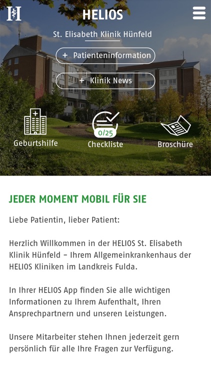 Helios Hünfeld Kliniken App