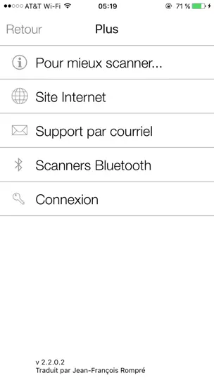 Capture d'écran de Digit-Eyes Lite sur iPhone 4