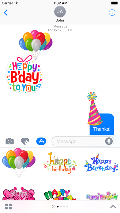 Happy Birthday & Celebration Stickers for iMessageのおすすめ画像1