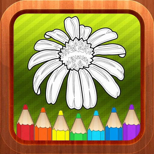 Flower Kids Coloring Books Page Games for Toddlers Icon