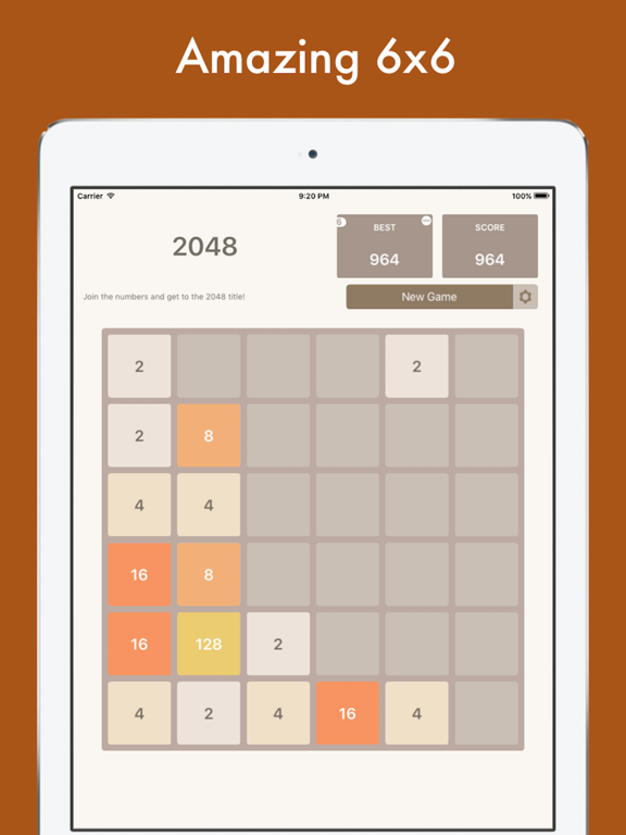 2048 Multi - 8x8, 6x6, 4x4 tiles in one app!