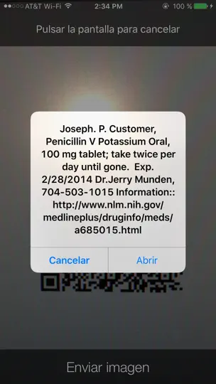 Captura de pantalla de Digit-Eyes Lite en iPhone 3