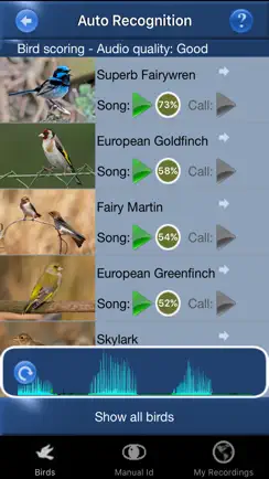 Bird Song Id Australia - Automatic Recognition iPhone image 1