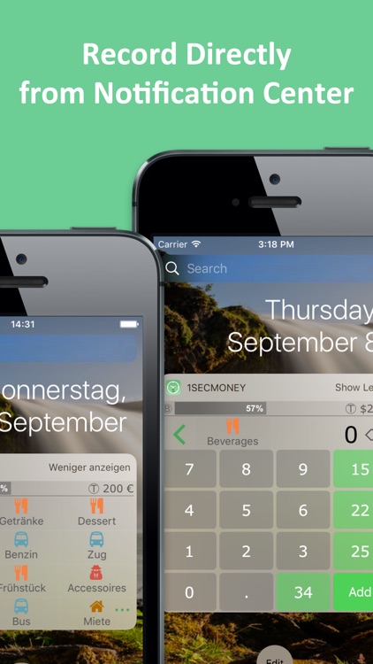 1SecMoney - record expenses directly from Widget screenshot-0