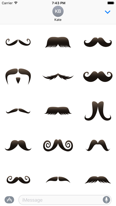 Moustache Photobomb Stickers for Novemberのおすすめ画像1