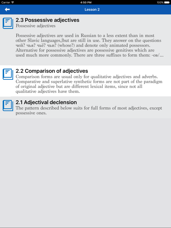 Screenshot #6 pour Russian Grammar - Improve your skill