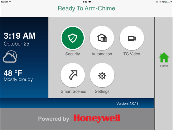 MyHome Gateway iPad app afbeelding 1
