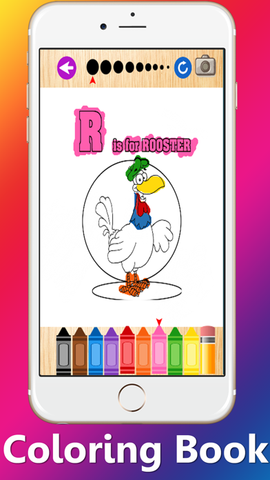 ABC Animals Coloring Pages Learning Tools for Kids iPhone screenshot