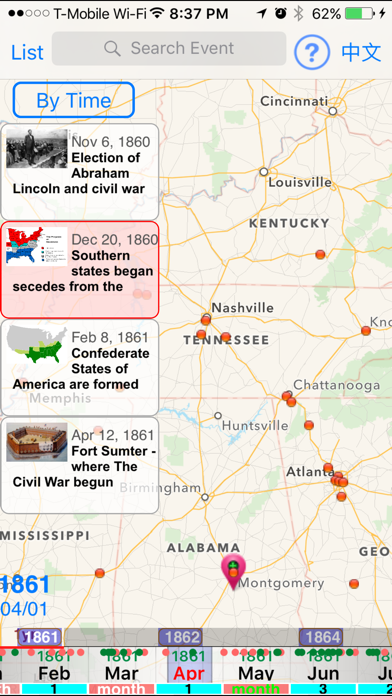 Screenshot #1 pour US Civil War Chronicle Map