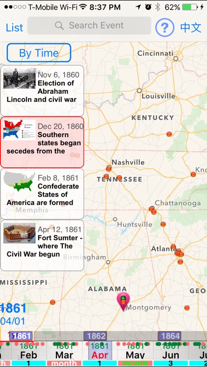 US Civil War Chronicle Map