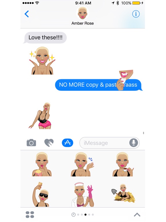 Screenshot #4 pour MuvaMoji Amber Rose ™ by Moji Stickers