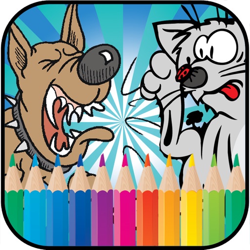 Cat And Dog Coloring Book Games For Kids icon