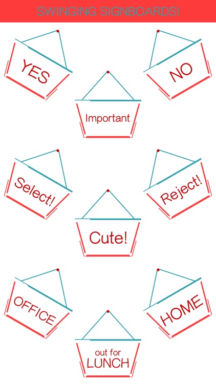 Hang a Sign! II (Turquoise/Brick Red) screenshot-0